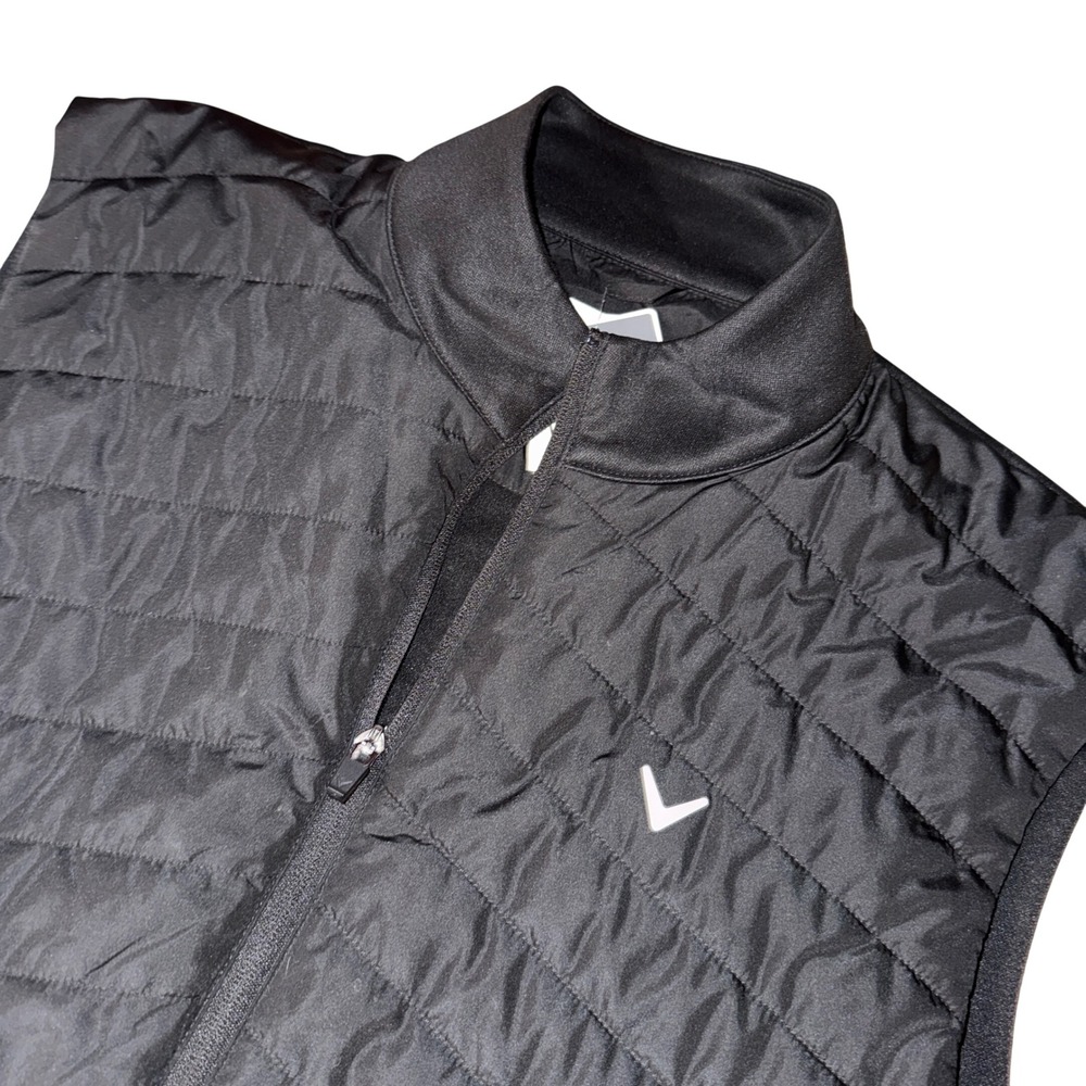 Callaway Golf Vest Black light Puffer Quilted Full Zip Sun Protection XL new